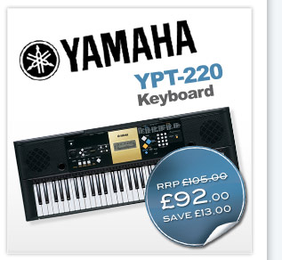 With 375 sounds and 61 keys the Yamaha YPT-220 enriches, educates, entertains and empowers.