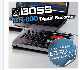 A complete music production solution the Boss BR-800 multi-track is perfect for recording at home.
