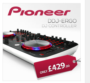 Pioneer DDJ-Ergo is an ultra-compact controller that allows DJ's to take there music anywhere and simply plug and play with USB connectivity.